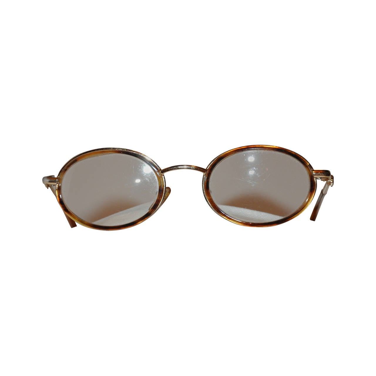 Gianni Versace Gold Hardware Frame with Tortoise Shell Eyeglasses