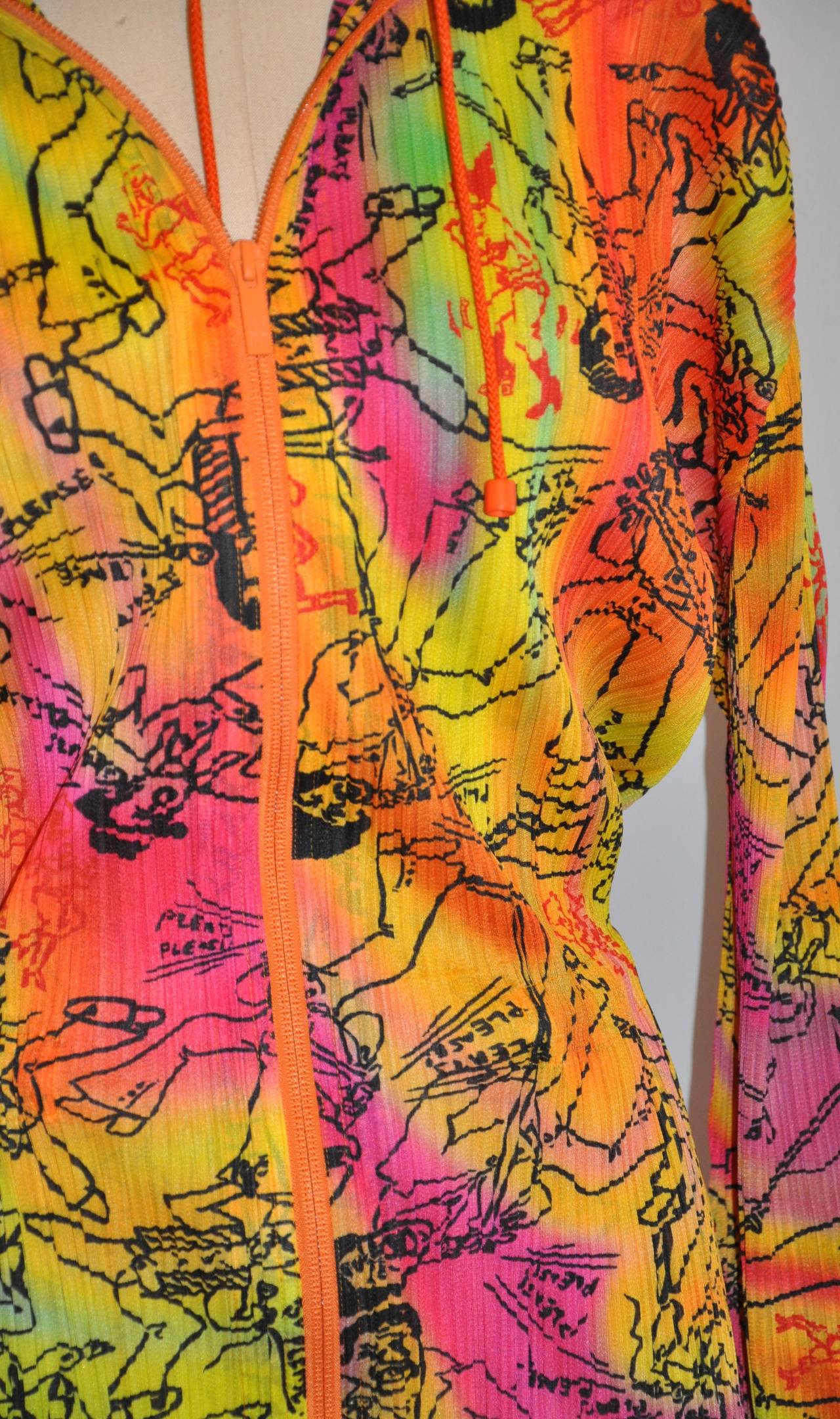 Issey Miyake - Giacca con cappuccio con doppia cerniera 