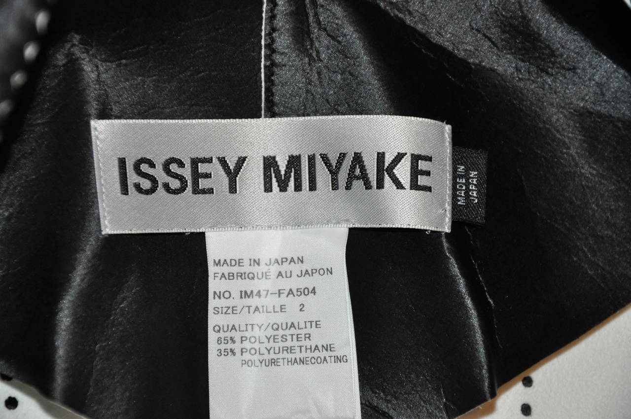 Issey Miyake Dark Navy Flared Stencil Jacket For Sale at 1stDibs