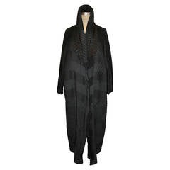 Issey Miyake Signature Pleated Medium-Weight Black Multi-directional Coat