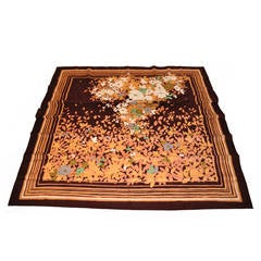 Sciarpa Challis in lana enorme con stampa floreale multicolore