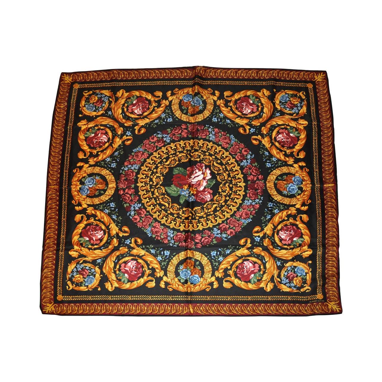 Sciarpa in seta floreale multicolore Albert Nipon