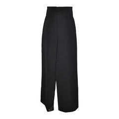 Yves Saint Laurent Signature Black High-Waisted Gabardine Trousers 6