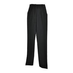 Vintage Balenciaga Black Wool Pinstripe Trousers