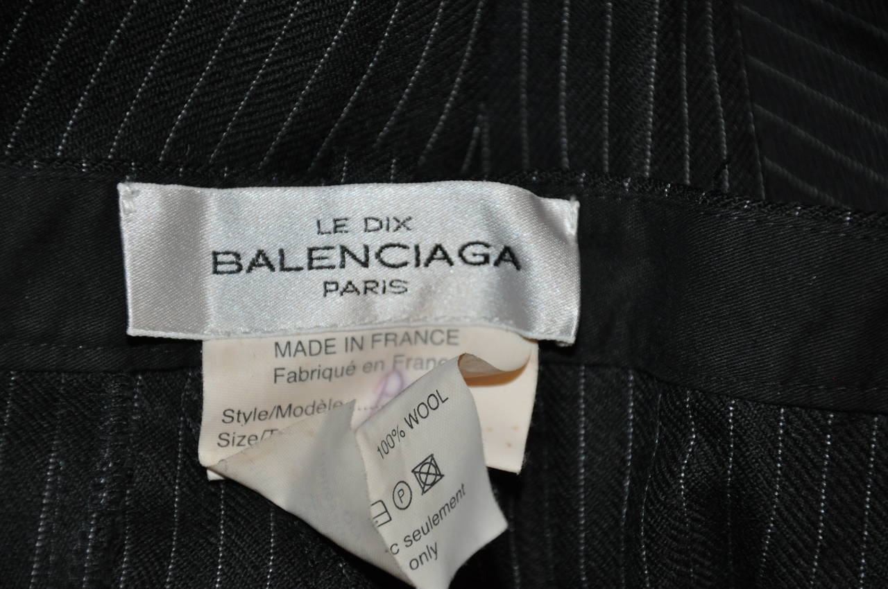 Balenciaga - Pantalon à pinces en laine - Noir Pour femmes en vente