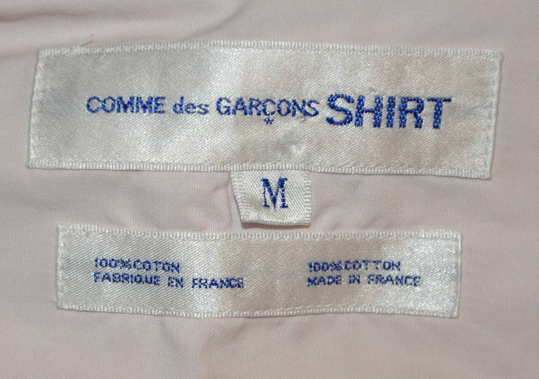 Comme des Garcons Men's Pink with Silk-Screen Front Shirt For Sale at ...