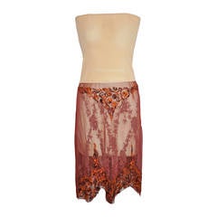 Jean Paul Gaultier Strapless Netted with Hand-Embroidered Accent 9