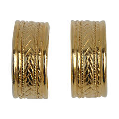 Gilded Gold Vermeil Finish Loop Earrings
