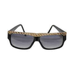 Emmanuelle Khanh Hand-Made Lucite with Python Accent Sunglasses