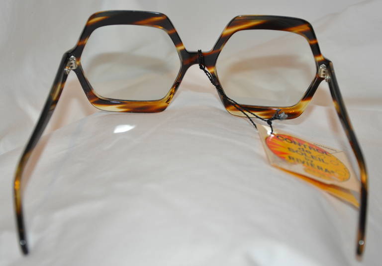 Riviera Huge Thick Tortoise Shell Glasses with Original Tags For Sale