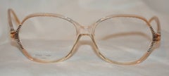 Paola Belle Irresident and Clear Lucite with Stripes Glasses