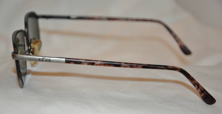 Revo Gun-Metal Hardware with Tortoise Shell Accent Sunglasses