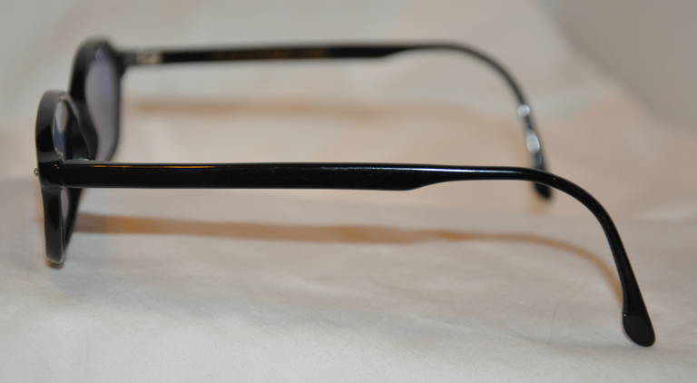 Cutler and Gross of London Black Lucite Handmade Sunglasses For Sale at ...
