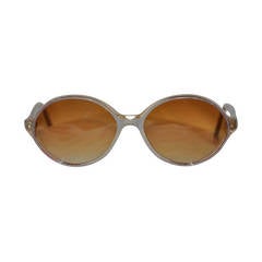 Handmade in France Oval Stripe Lucite Sunglasses 9