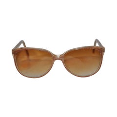 Stripes and Clear Lucite with Gold Hardware Base Glasses