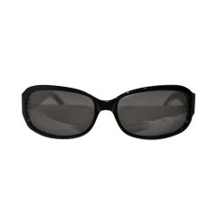 Occhiali da sole Geoffrey Beene in lucite nera con interno in lucite bianco/nero