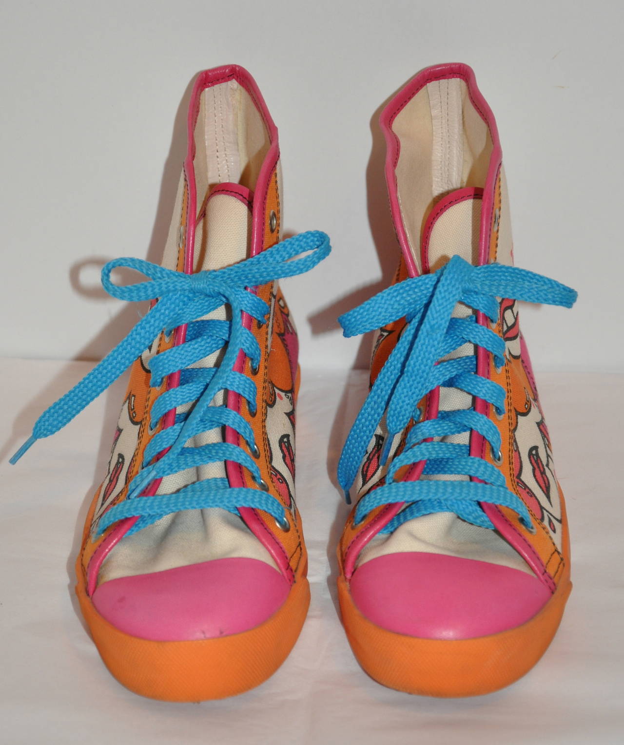 Marc Jacobs Ladies "Oceans of Lips" High-Top Sneakers