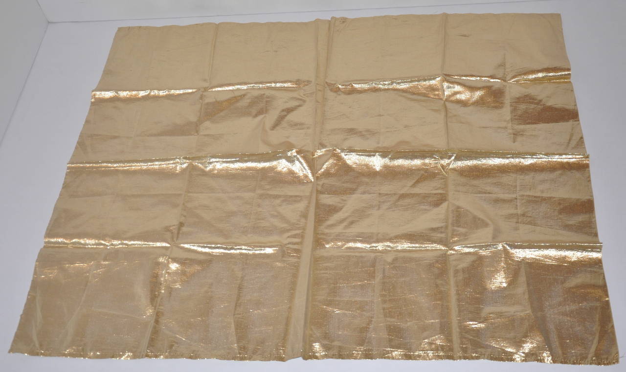 Large Metallic Gold Lame Scarf