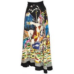 Circular Skirt of "Volcano and Native Scenes" Accented with Sequins 7