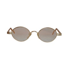 Vintage Masuda Gilded Gold Titanium Hardware Frame Eyeglasses