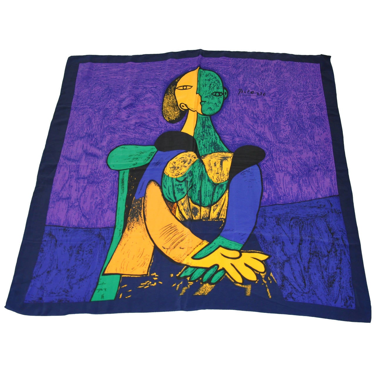 Picasso "Portait" Silk Scarf For Sale at 1stDibs | picasso scarf silk, picasso  silk scarf, picasso scarves