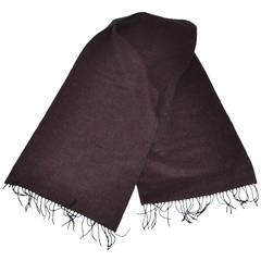 Pringles Charcoal & Burgundy  Alpha & Anglora with Fringe Scarf