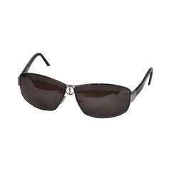 Yves Saint Laurent Black Hardware with Black Lucite Sunglasses