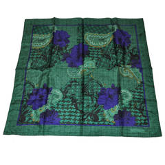 Christian Dior "Flowers 
Palsey" Silk Scarf