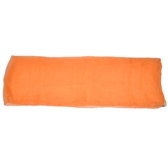 Vintage Large Tangerine Silk Chiffon Scarf