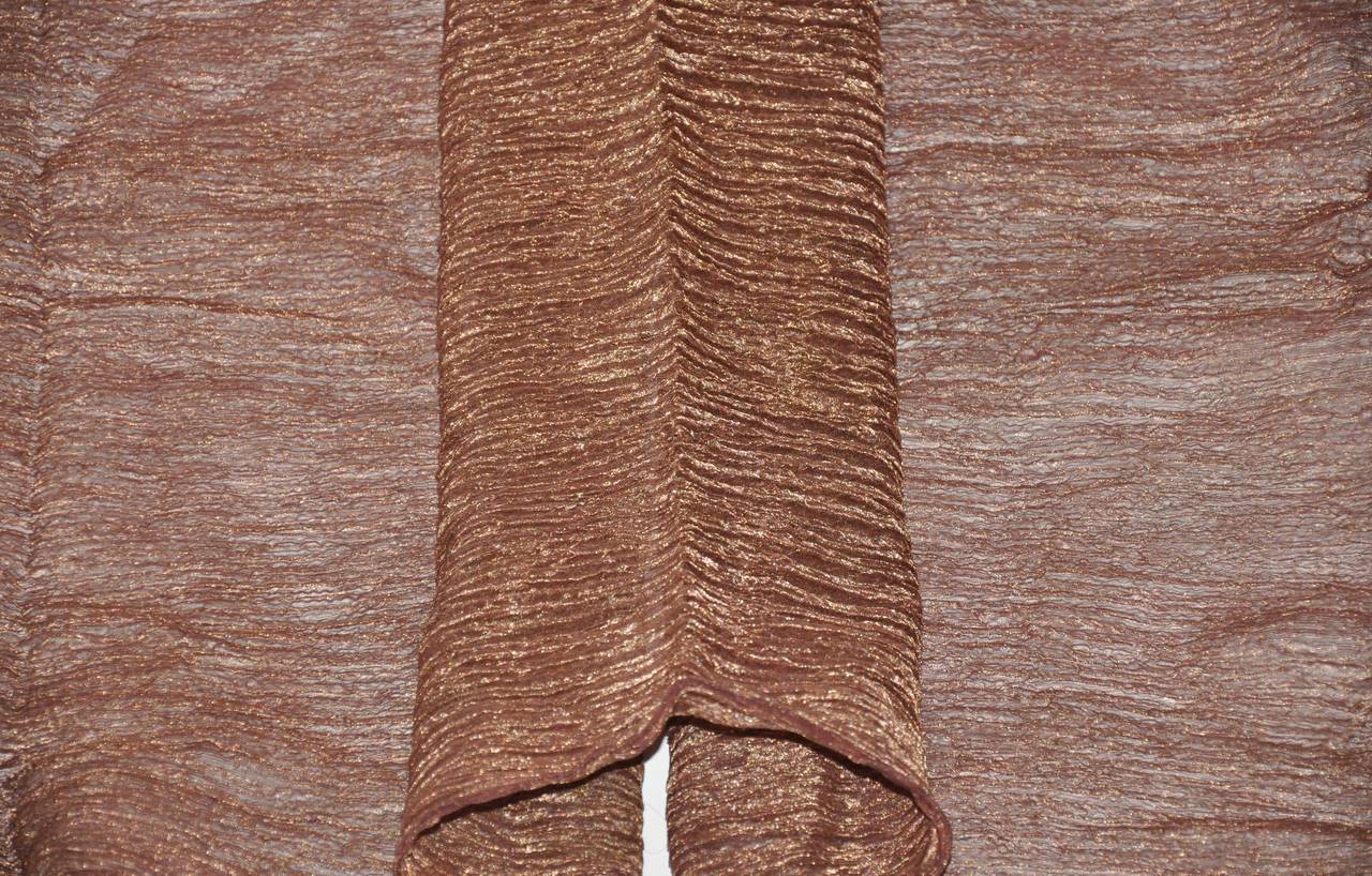 Metallic Bronze Lame Scarf