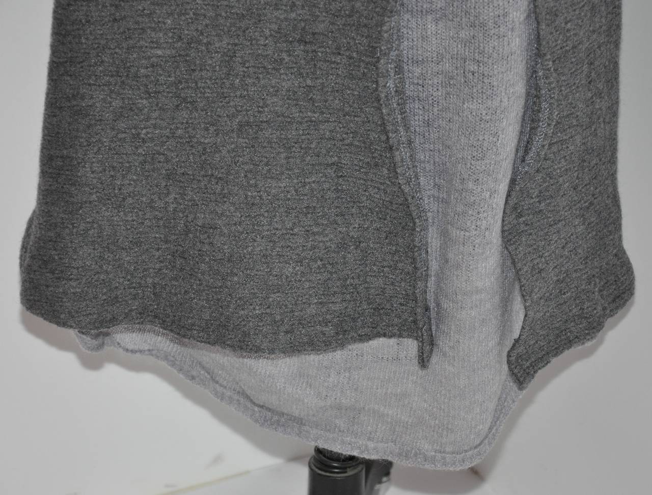 Black Giesswein of Austria Gray Wool Boucle Skirt
