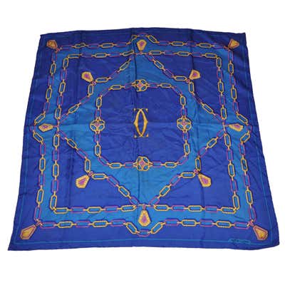"Must be Cartier" Silk Scarf For Sale at 1stdibs