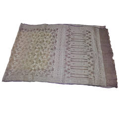 Large Metallic Gold & Silver Detailed Shawl