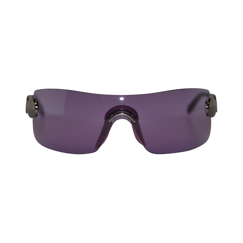 Christian Dior Purple Wrap-Around Sunglasses
