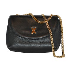 Paloma Piccaso Black Calfskin with Gold Hardware Clutch & Shoulder Bag
