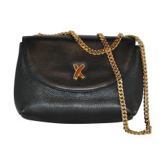 Retro Paloma Piccaso Black Calfskin with Gold Hardware Clutch & Shoulder Bag