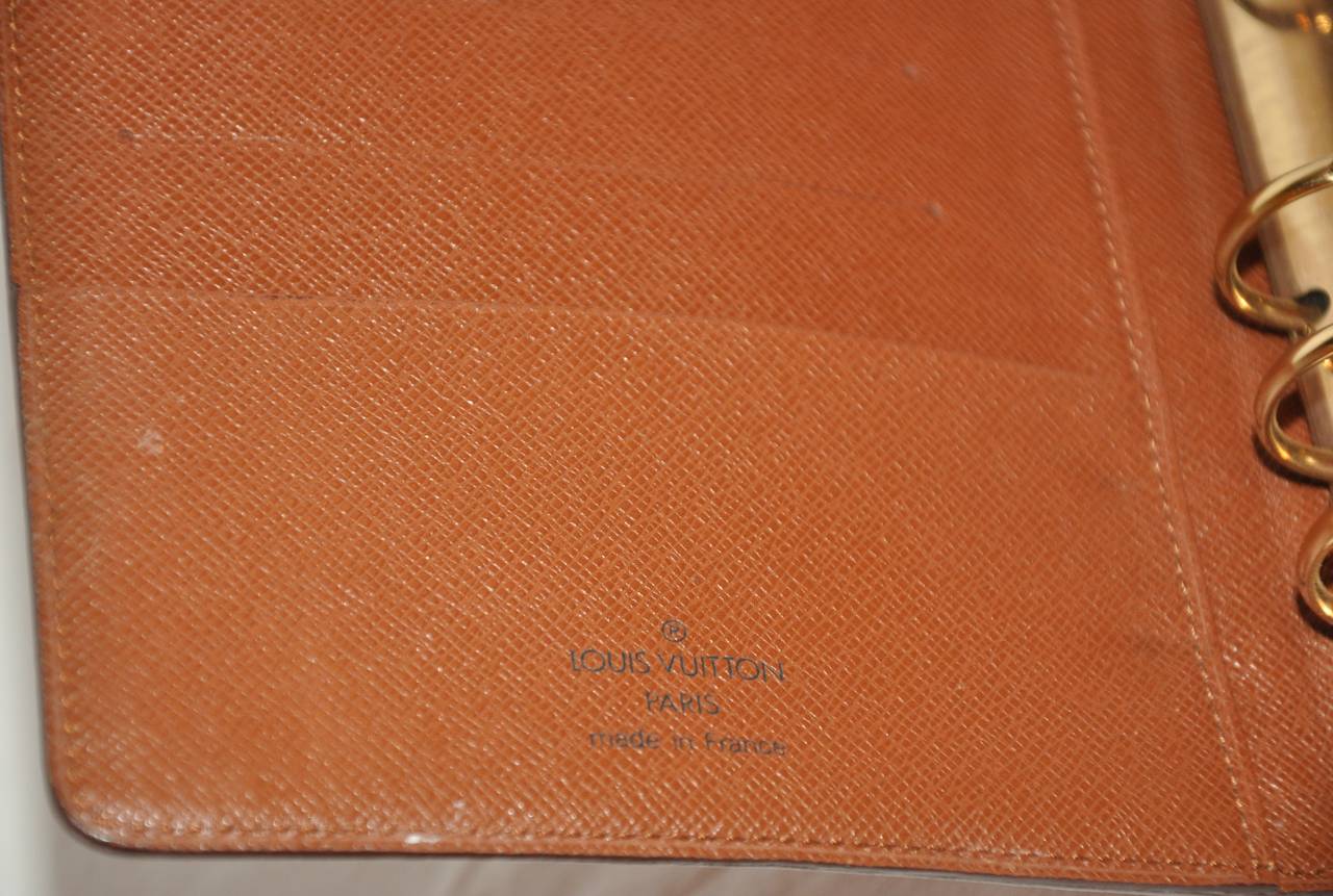 Women's or Men's Louis Vuitton Textured Warm Brown Adjenda Notebook