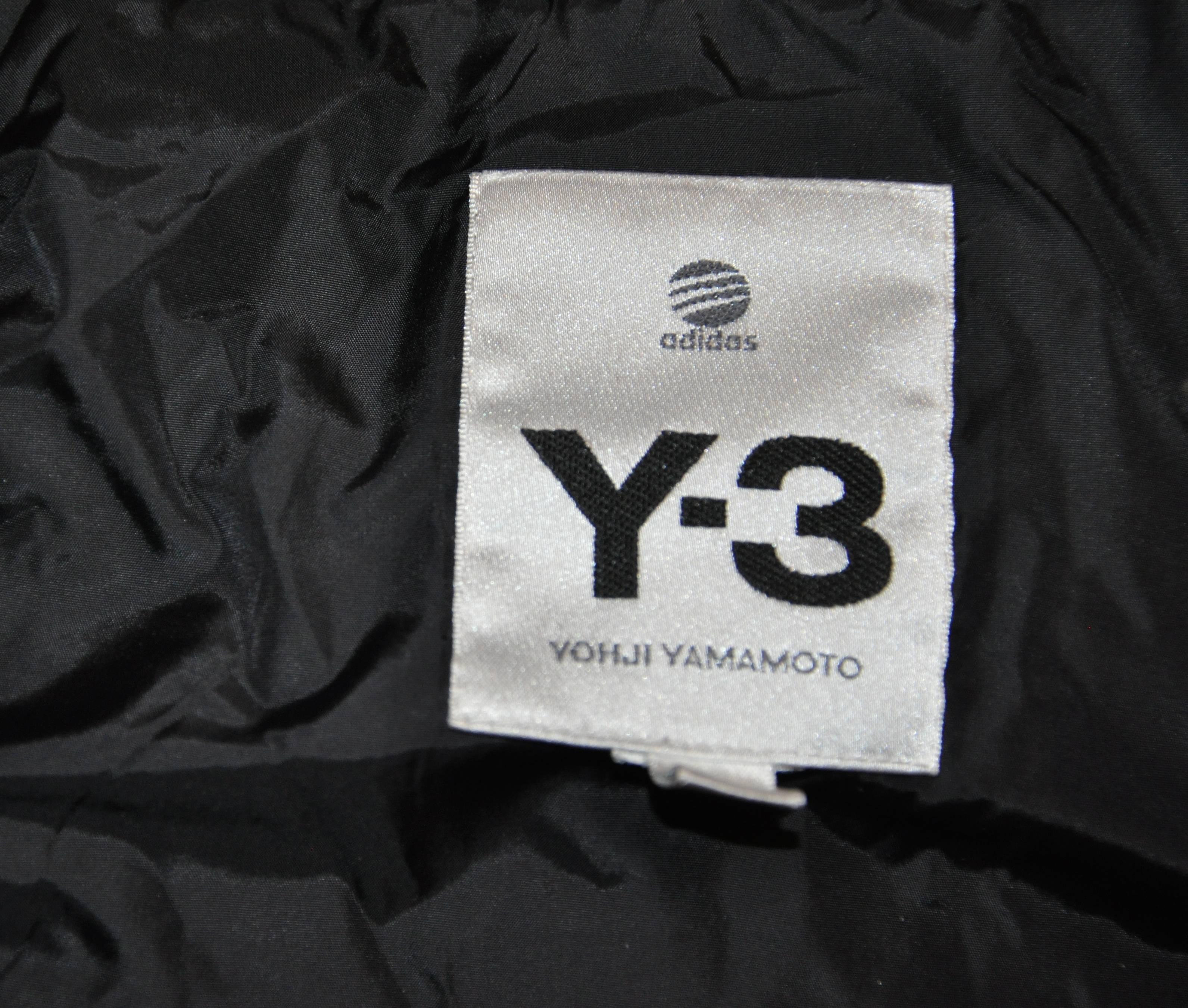 Y-3 Adidas Yoshji Yamamoto Bold Tangerine Down-Filled Men's Hooded Vest For Sale 1