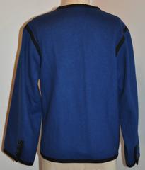 Yves Saint Laurent Iconic "Russian Collection" Brushed Navy Jacket