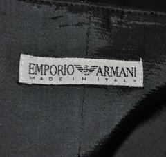 Georgio Armani Black Silk Crepe Fully Lined Bustier