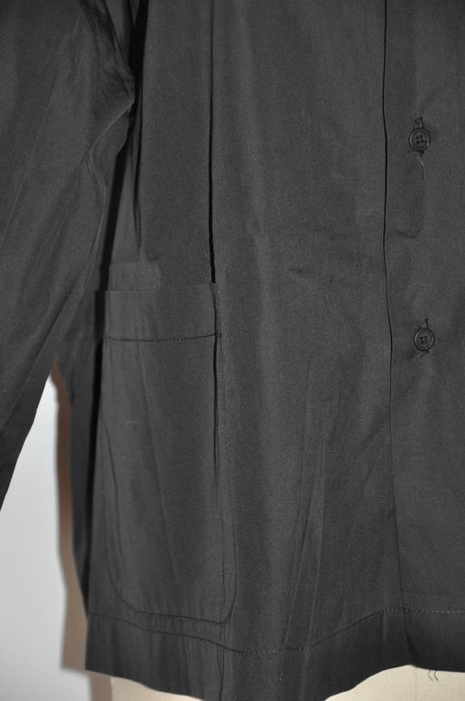 Eskandar for Bergdorf Goodman Black Cotton Smock Oversize Jacket For ...