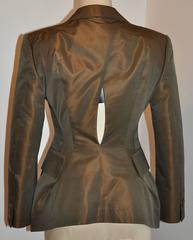 Junya Watanabe for Comme des Garcons Bronze Silk Deconstructed Blazer