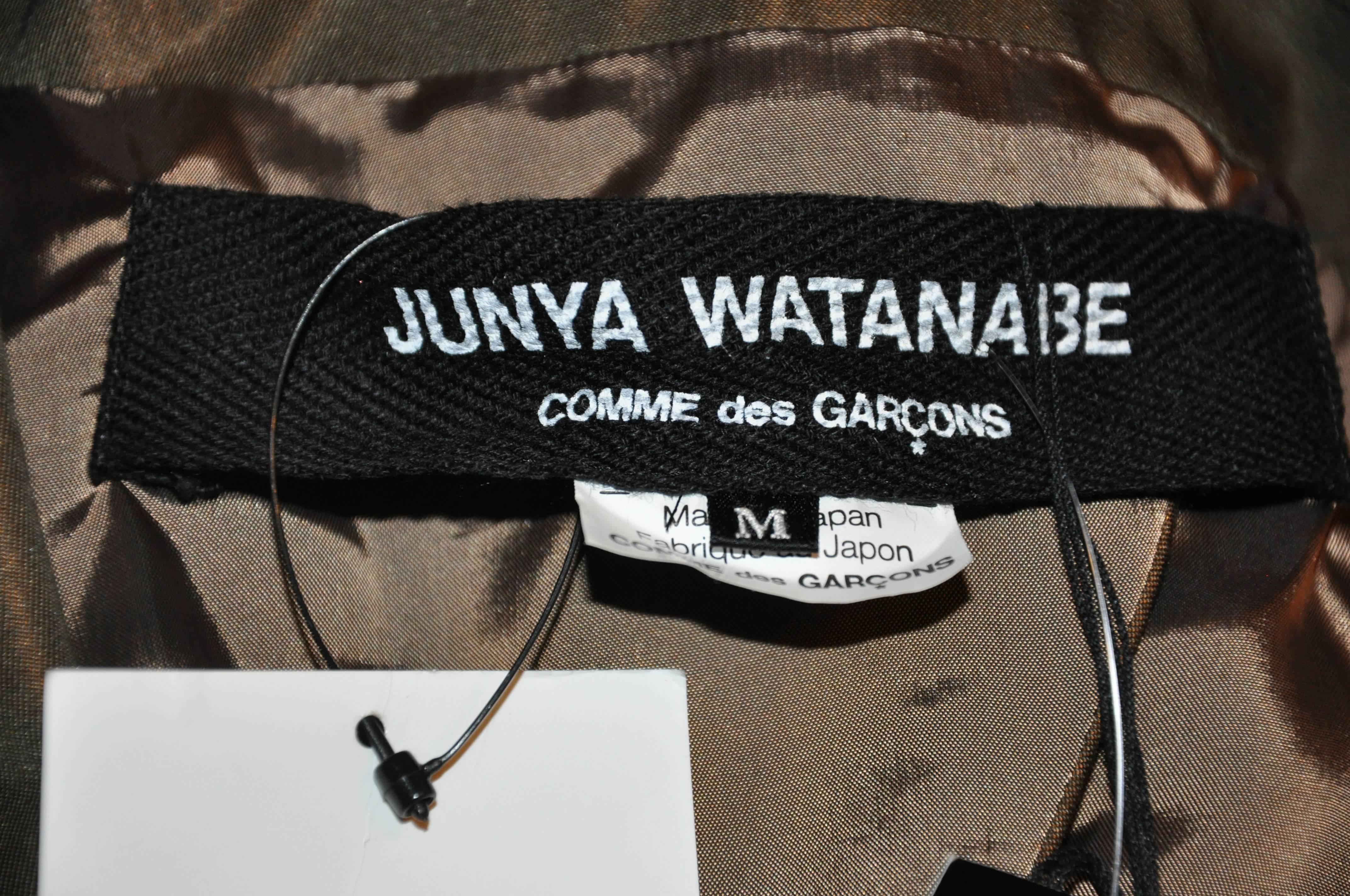 Blazer déconstruit en soie bronze de Junya Watanabe pour Comme des Garçons en vente 2