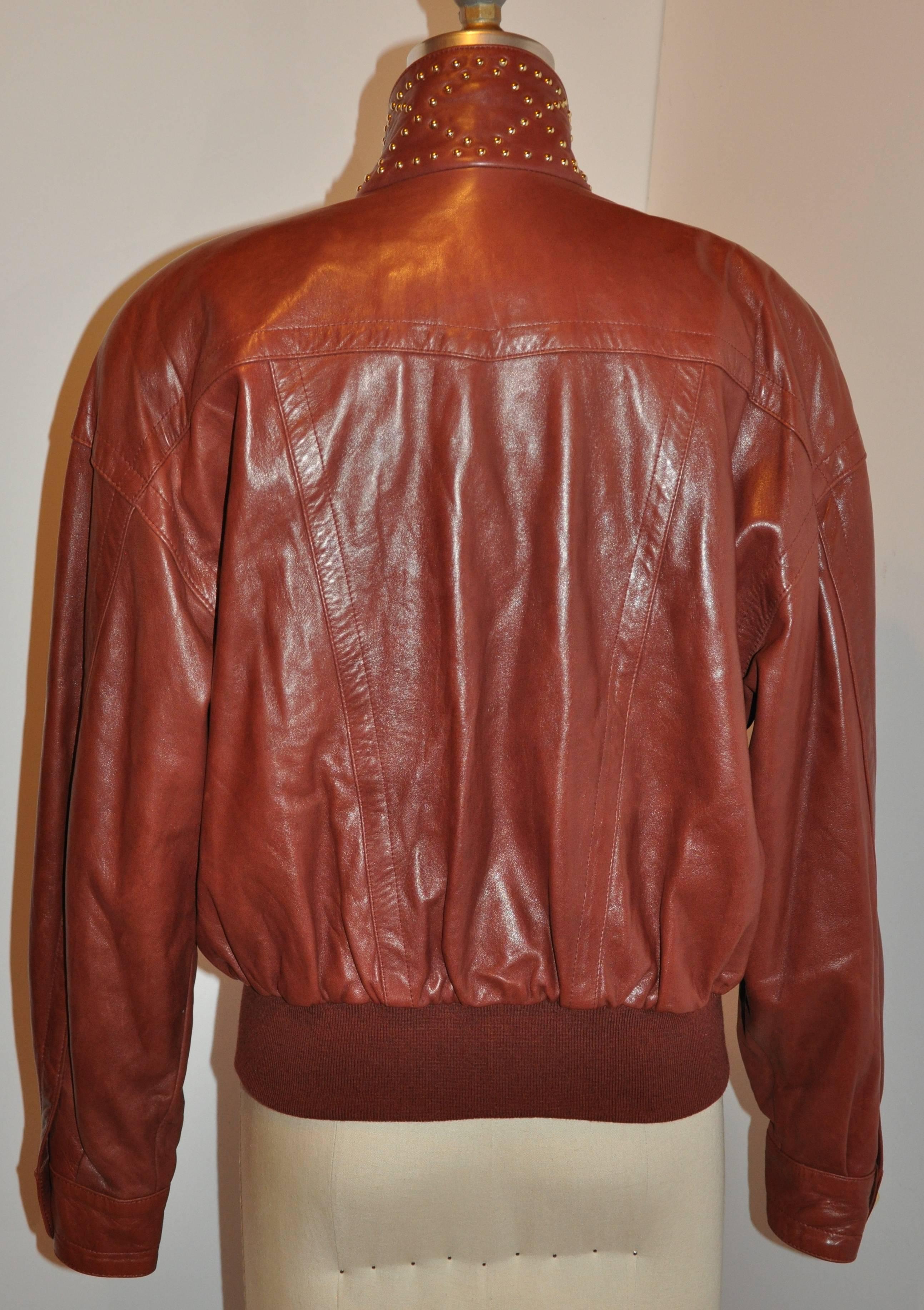 escada leather jacket