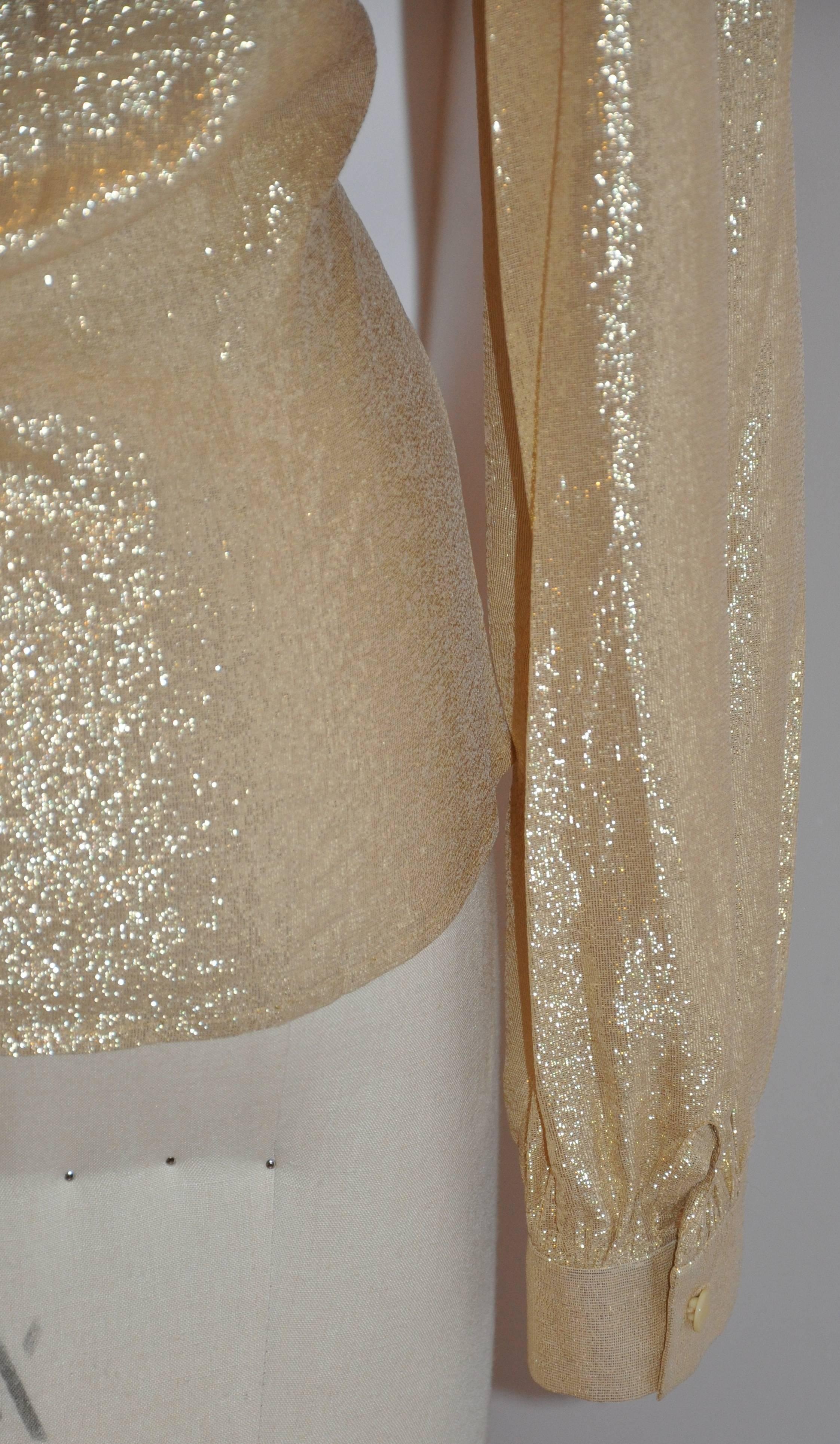 gold lame tops