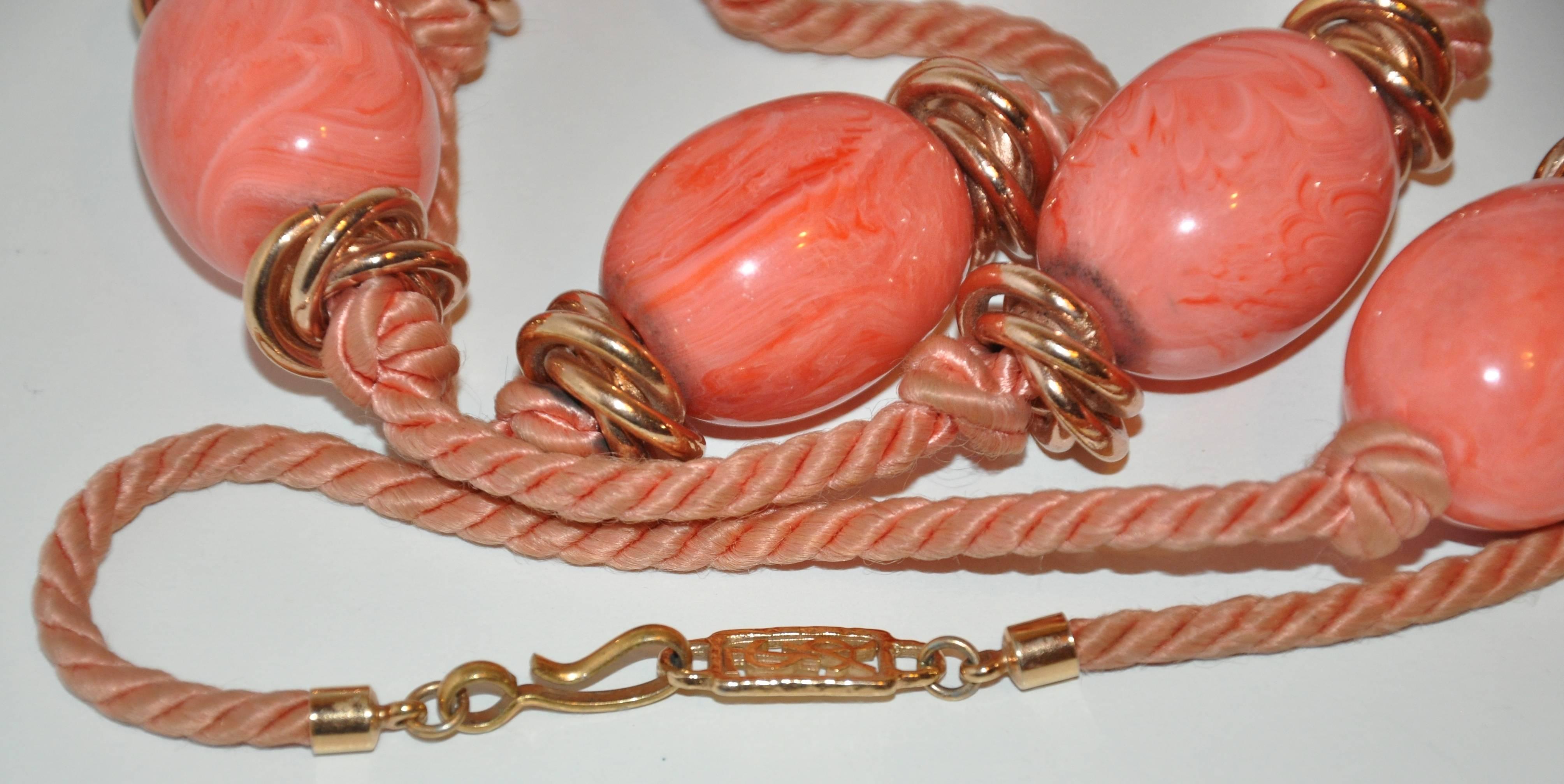 silk cord necklace with gold clasp