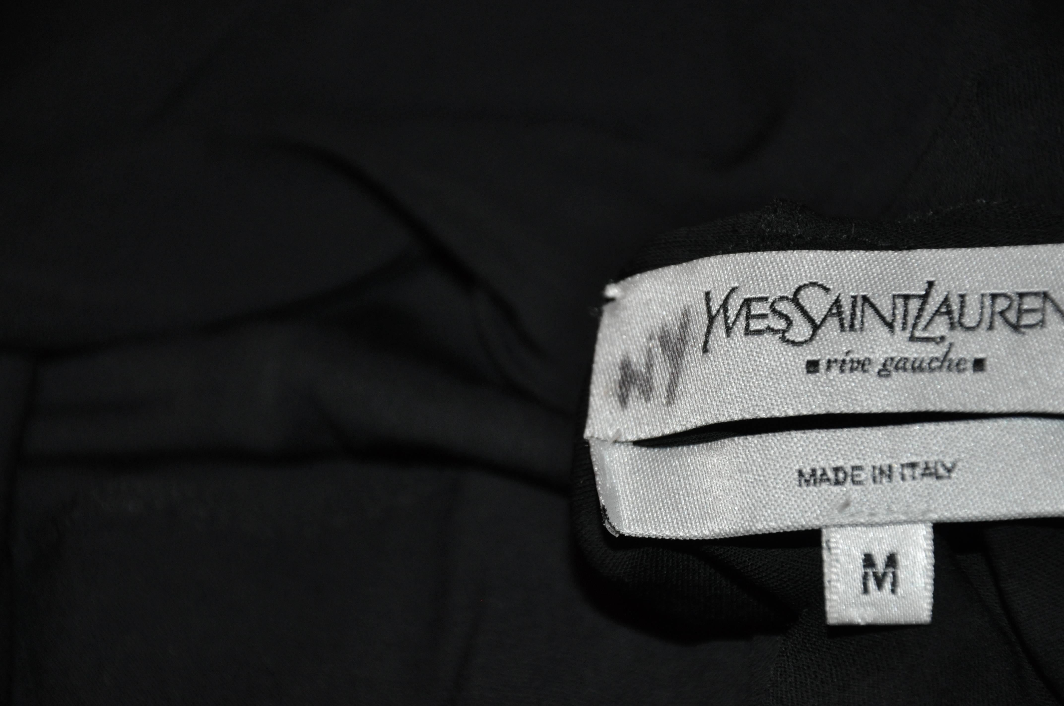 Yves Saint Laurent Black Silk Jersey Asymmetrical Draped Maxi Dress For ...
