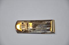 Large "Button" Gilded Gold Tone Hardware Hat Pin/Brooch