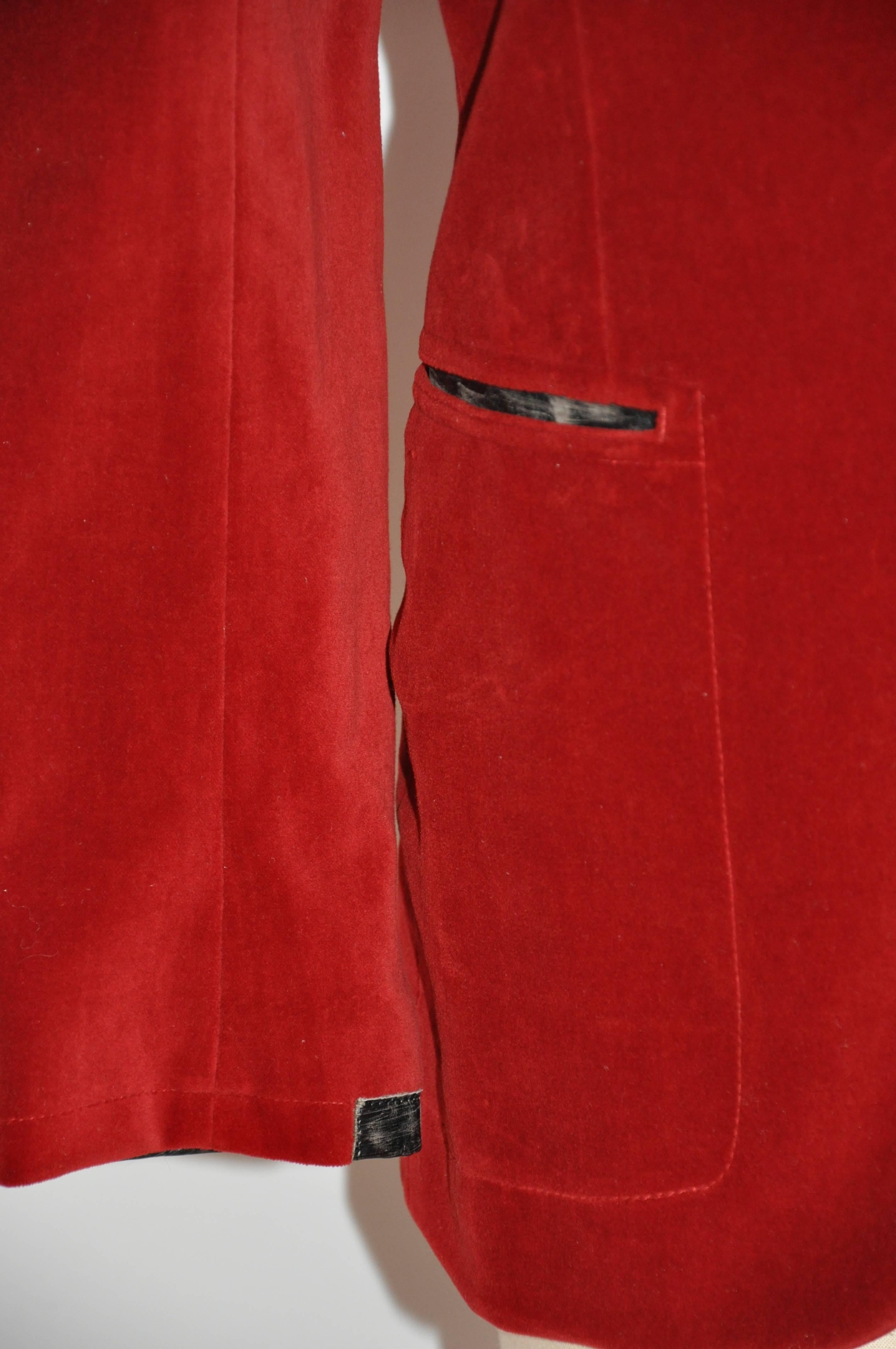 red jacket velvet
