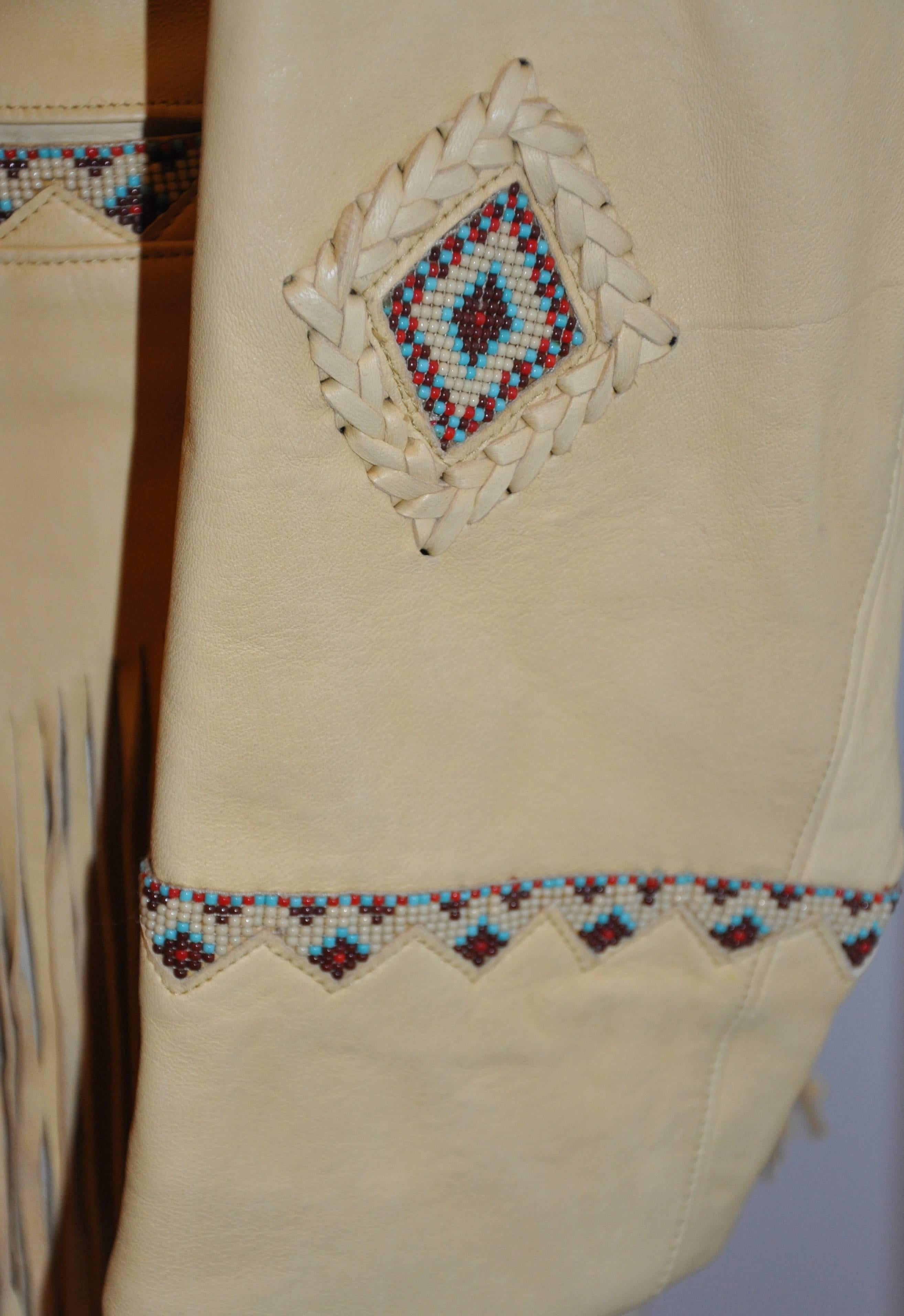 West of Santa Fe Chamois Lambskin Hand-Made Fringe Jacket 2